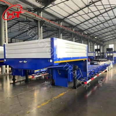 4 차축 저 침대 반 트레일러